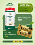 Naran Foods Psyllium Husk (Ispaghol) 125g + 2 Free Honey Sachets