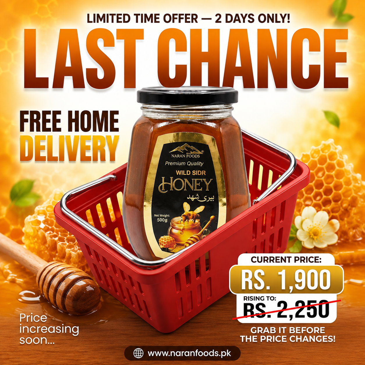 Wild Sidr Honey 500g – Naran Foods | 100% Pure