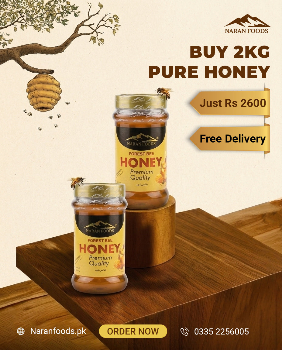 Naran Forest Bee Honey 2Kg – Pure Premium Quality Honey Rs 2600 Free Delivery