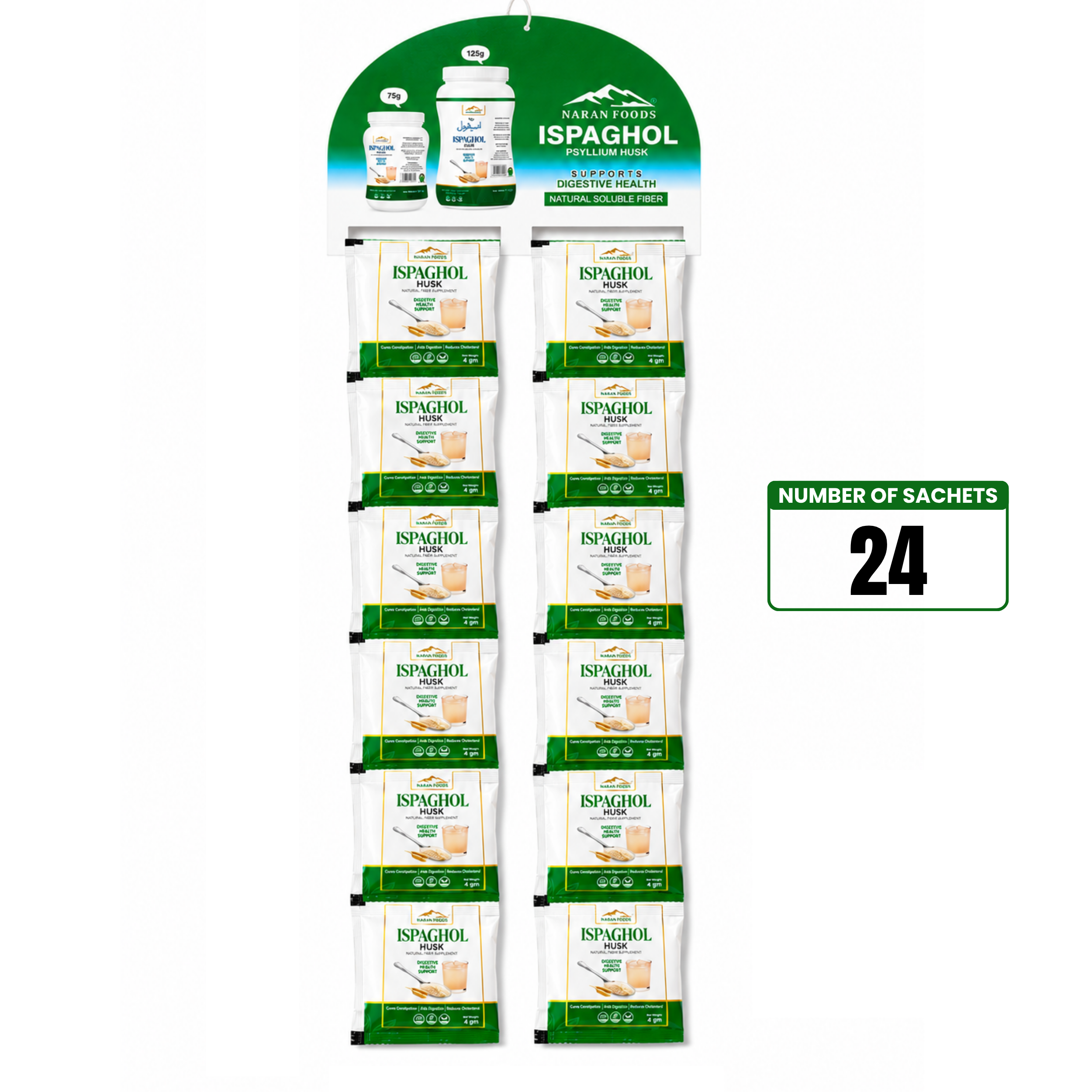 Psyllium Husk (Ispaghol) Sachets 4g (24 Sachets) – Naran Foods