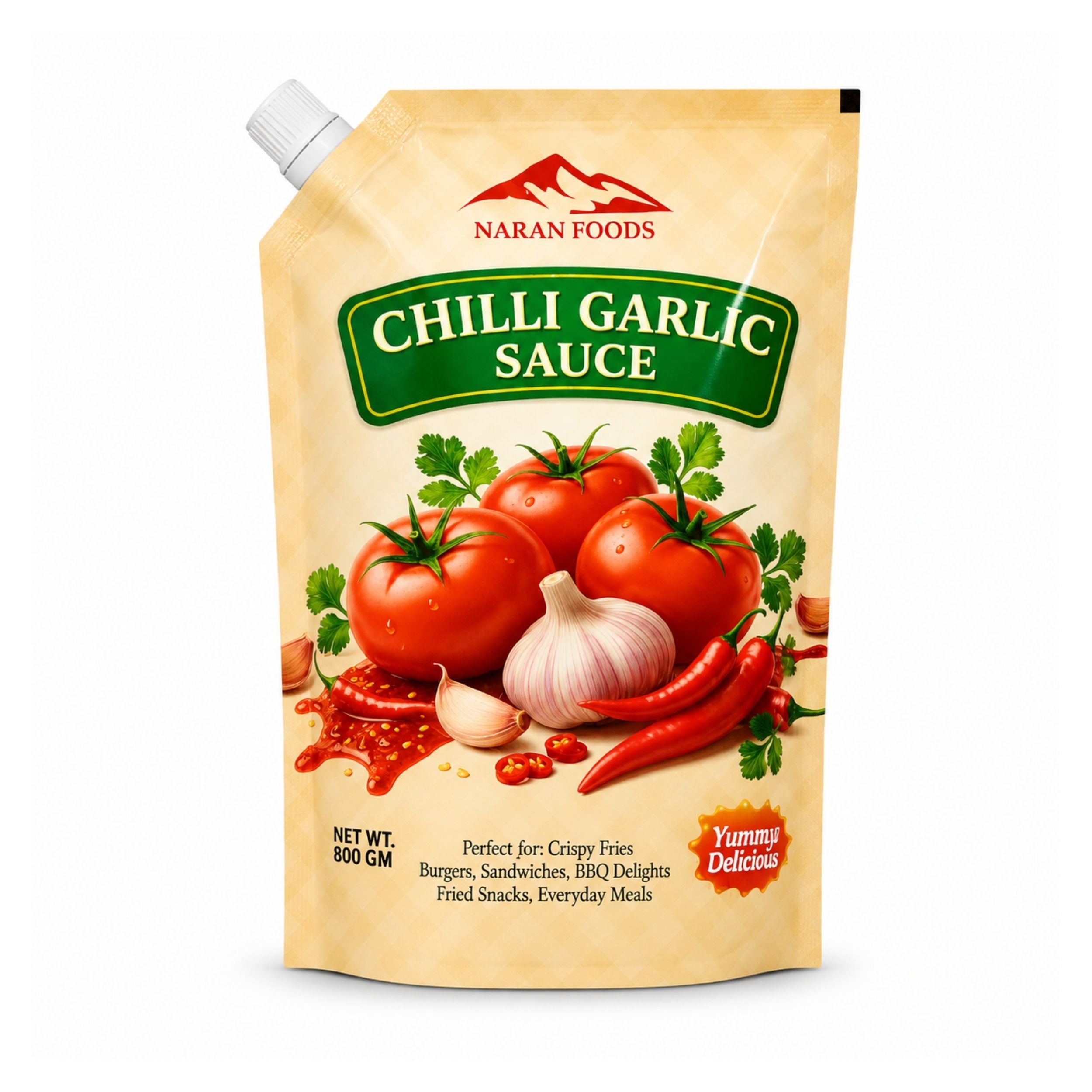 Naran Foods Chilli Garlic Sauce 800g – front pack view