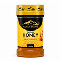 Naran Foods Forest Bee Honey 1000g – pure organic honey from Pakistan's forests in gold-lidded jar.